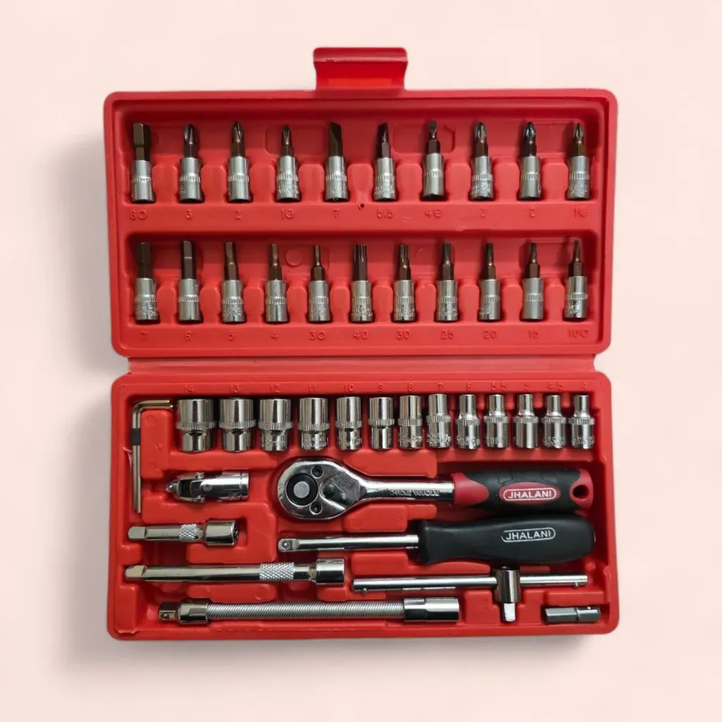 Jhalani 1/4" Sq. Drive Socket Set (46 Pcs)